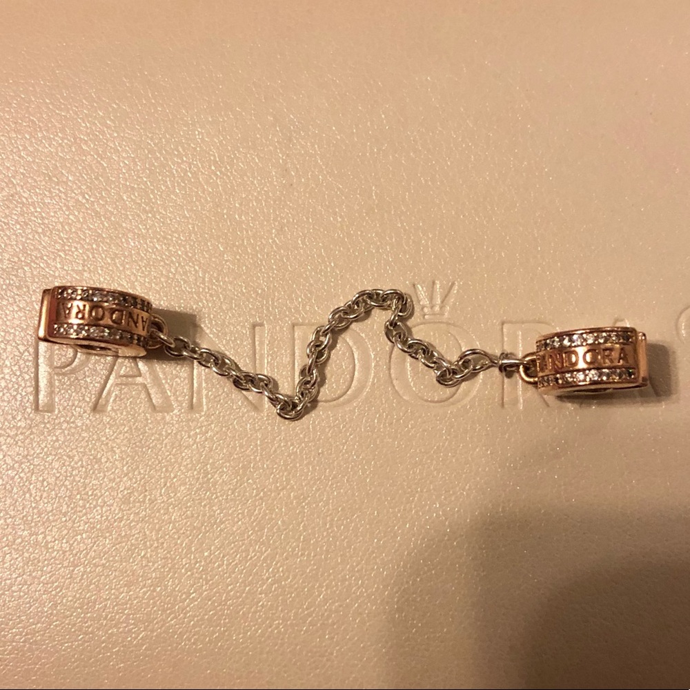 Pandora Rose gold safety chain